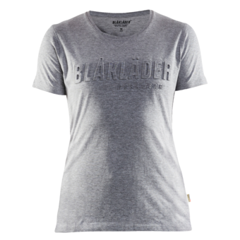 Damen T-Shirt 3D Grau melange 