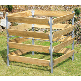 Komposter Holz/Metall Belissa  L 90 x B 90 x H 90 cm