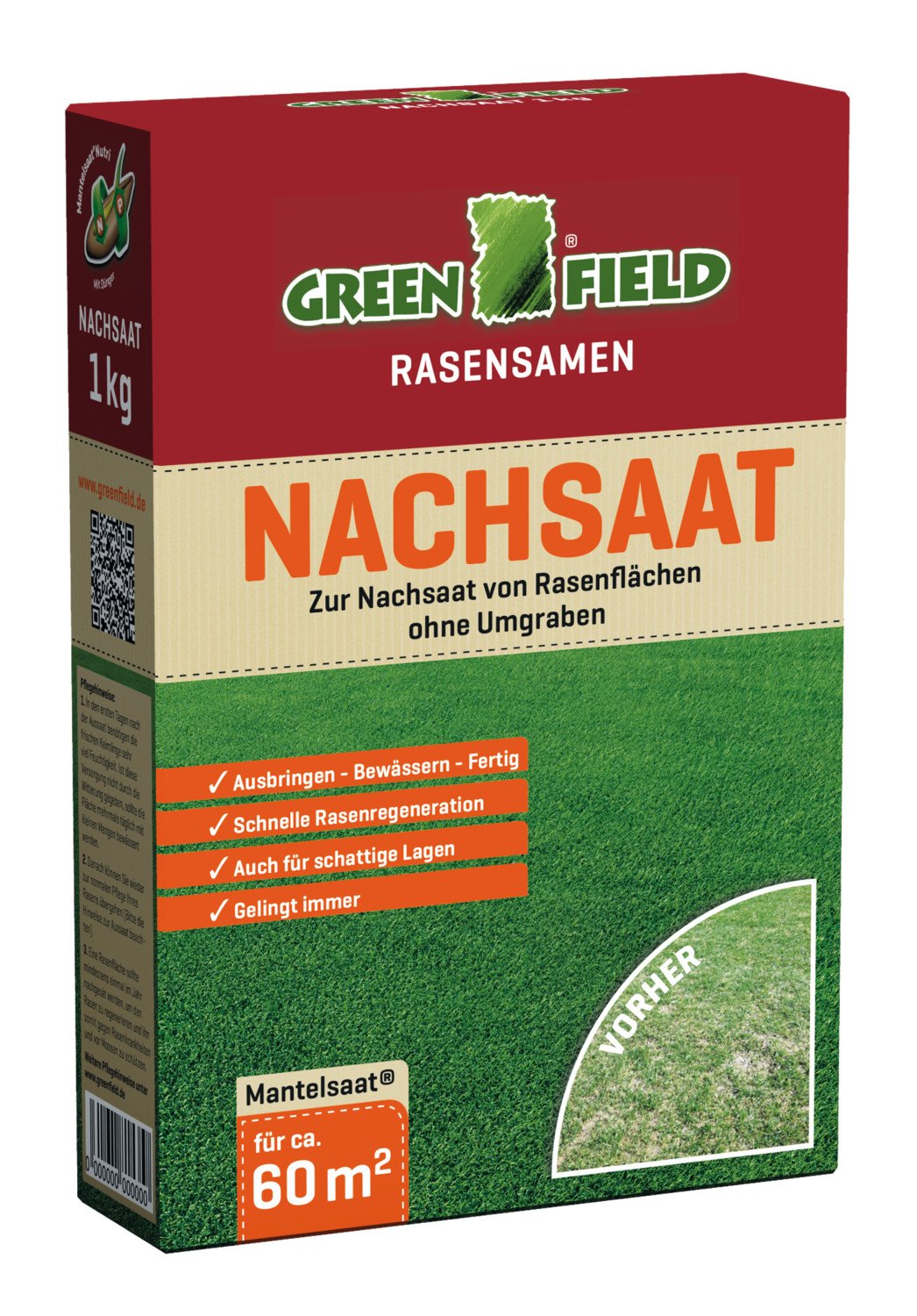 Greenfield Rasensamen Nachsaat 1 kg | Lagerhaus Salzburg