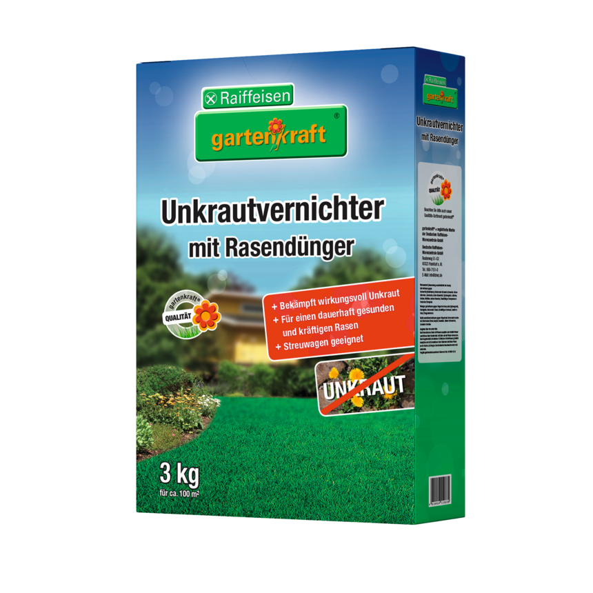Gartenkraft Unkrautvernichter mit Rasendünger 3 kg