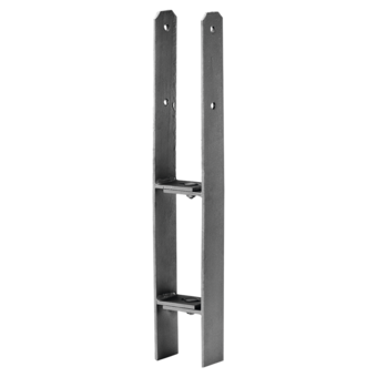 Pfostenanker 9 cm H-Form - zum Einbetonieren