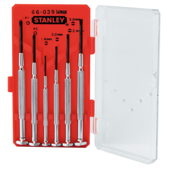 Straubendrehersatz Stanley 6-tlg. Uhrmacher