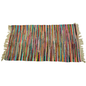 Baumwoll-Fleckerlteppich 70 x 140 cm