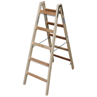 Krause Stabilo Professional  Sprossen-Doppelleiter 2 x 5 Holz