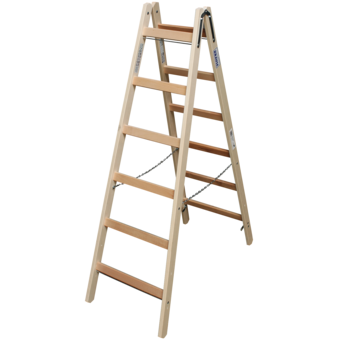 Krause Stabilo Professional Sprossen-Doppelleiter 2 x 6 Holz