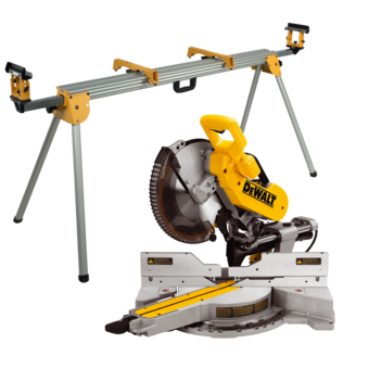Kapp-Gehrungssäge-Set DWS780KIT Dewalt mit Untergestell