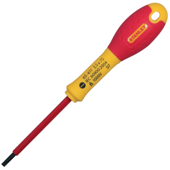 Schraubendreher Schlitz FatMax Stanley VDE 4 mm
