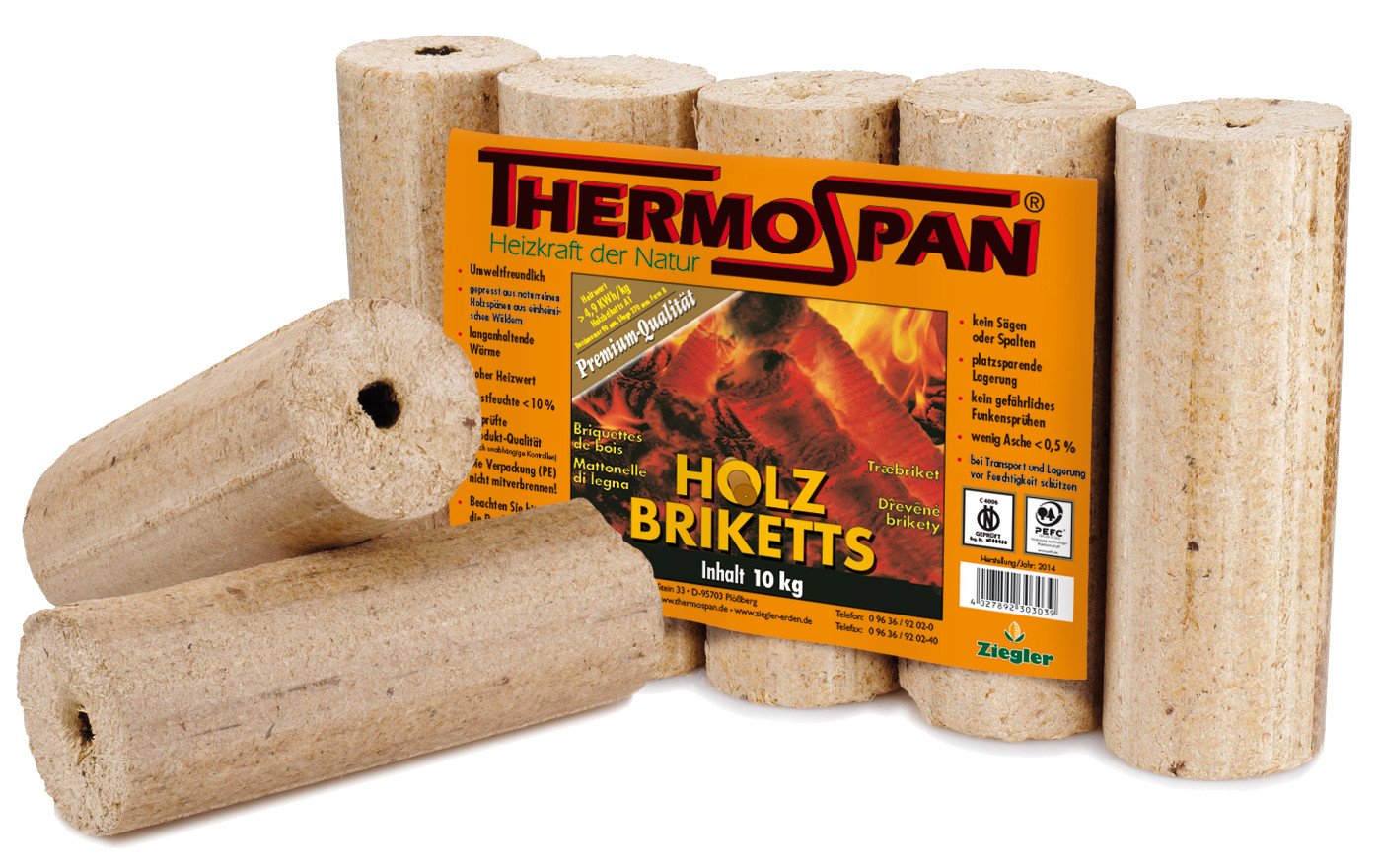 Holzbriketts Premium 10 kg Lagerhaus Salzburg