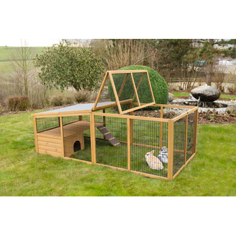 Freilaufgehege mit Ausbruchsperre L 220 x B 115 x H 75 cm
