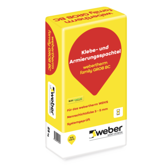 Klebespachtel weber.therm family GROB BlueComfort 25 kg