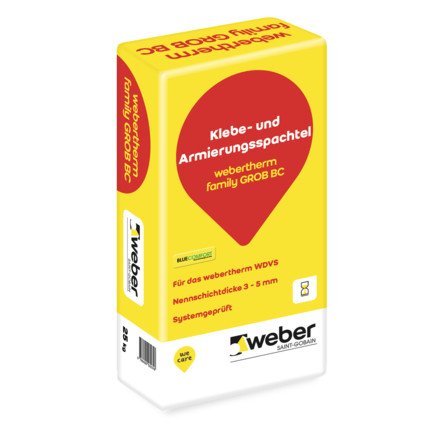 Klebespachtel weber.therm family GROB BlueComfort 25 kg