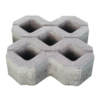 Rasengitterstein Grau 33/33/8 cm 