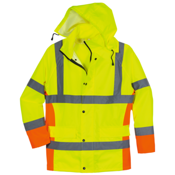 Regenjacke Warnschutz Gelb/Orange Gr. M