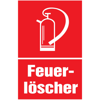 Schild / Brandschutzschild "Feuerlöscher" 20 x 30 cm
