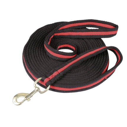 Longierleine Softlonge Schwarz/Rot 8 m