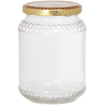 Honigglas Euro 1 kg mit Deckel
