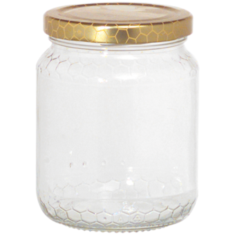 Honigglas Euro 0,5 kg mit Deckel