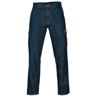 Cargo-Stretchjeans Blau