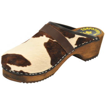 Clogs Kuhfell Holz