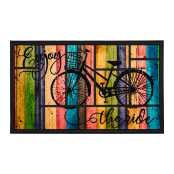 Fußmatte Fahrrad bunt L 75 x B 45 cm