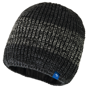 Strickmütze Wengen Anthrazit/Schwarz meliert