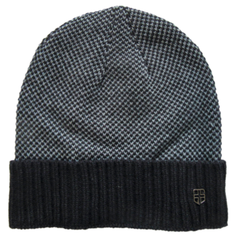 Herren Strickmütze Schwarz/Grau