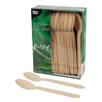 Esslöffel Holz pure 100 Stück