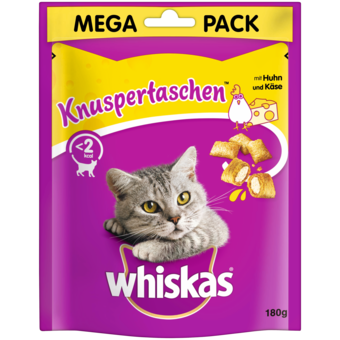 Whiskas Knuspertaschen Megapack mit Huhn und Käse  