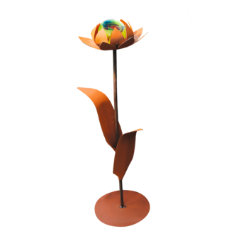 Glasblume Jessy H 77 cm, Kugel Ø 12 cm