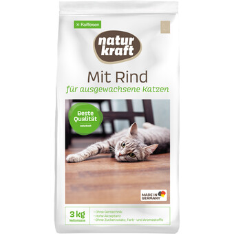 Naturkraft Katze Trockenfutter mit Rind 3kg