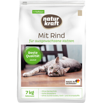 Naturkraft Katze Trockenfutter mit Rind 7kg