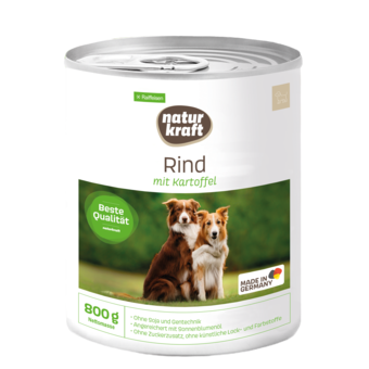 Naturkraft Frischfleisch Hund Rind mit Kartoffel 800g Dose