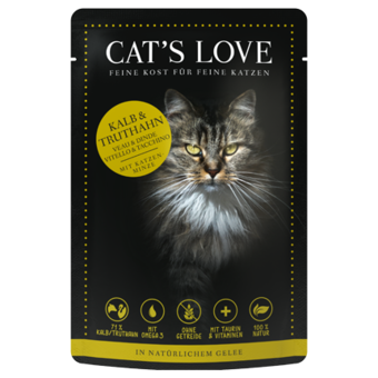 Cat's Love Adult Kalb & Truthahn Pur 85 g