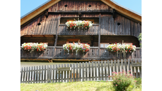 Balkonblumenwettbewerb.          Bauernhaus