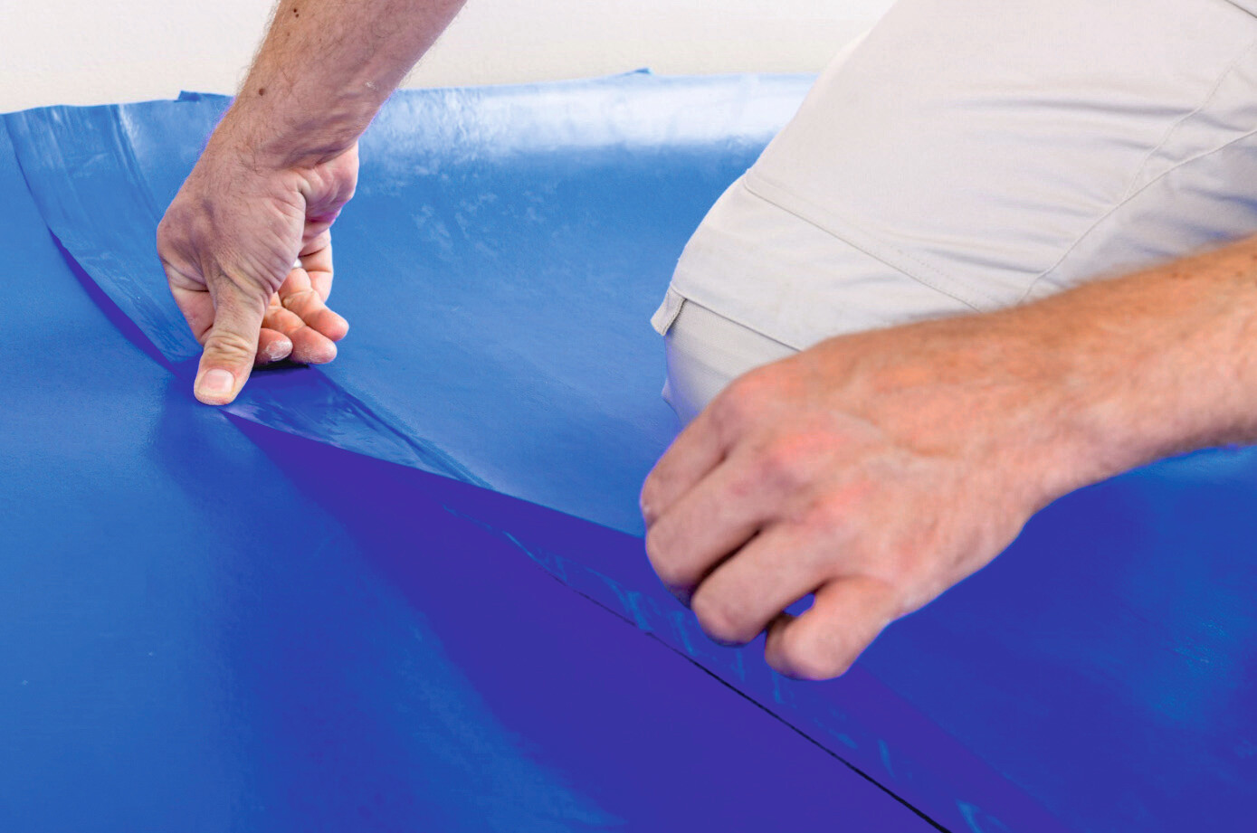 Austrotherm PE-Parkettunterlage 2 mm 200 my Blau