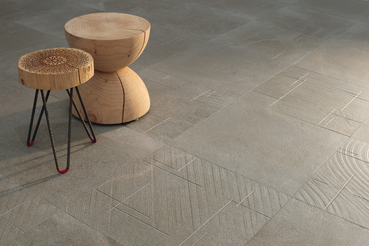 Bodenfliese 10,5 mm L 60 x B 60 cm Grau