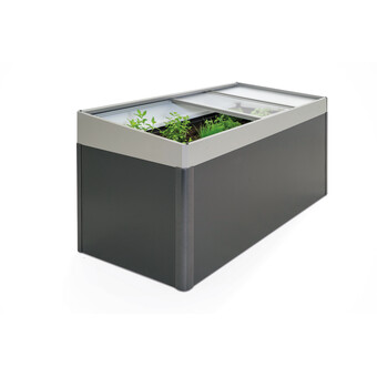 Frühbeetaufsatz für Hochbeet Biohort Gr. 2 Dunkelgrau