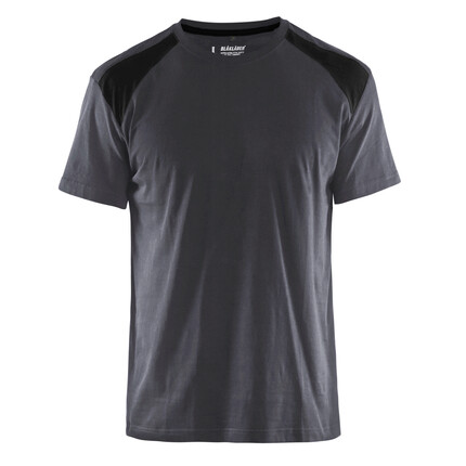 T-SHIRT Grau/Schwarz Gr. L