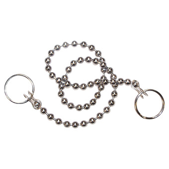 Kugelkette mit 2 Ringen, 30 cm chrom