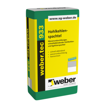 Hohlkehlen- und Egalisierspachtel weber.tec 933 25 kg